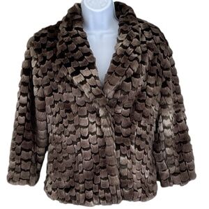 Nic & Zoe faux fur jacket size small, like new!